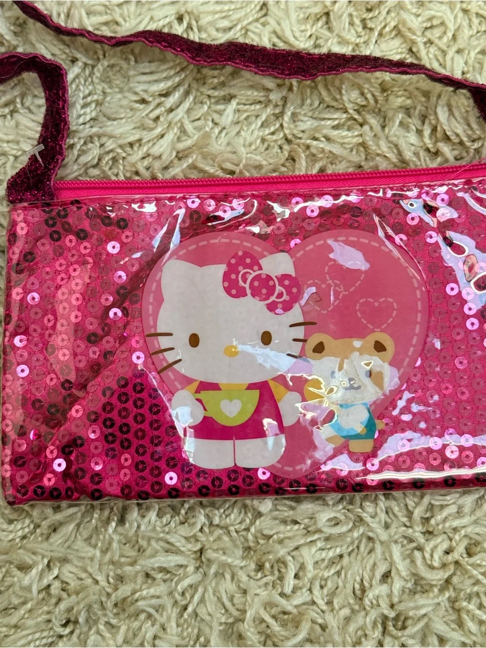 Hello Kitty Pink Sequin Shoulder Bag – Cute Sparkly Kids Purse Gift